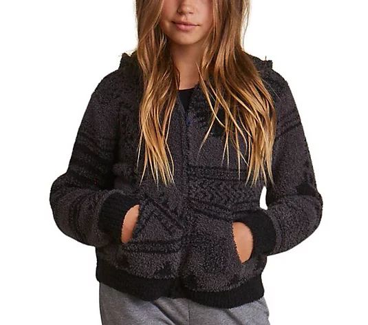 Barefoot Dreams Inc. CozyChic Aztec Youth Hoodie | QVC