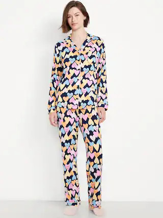 Sunday Sleep Knit Jersey Pant Set | Old Navy (US)