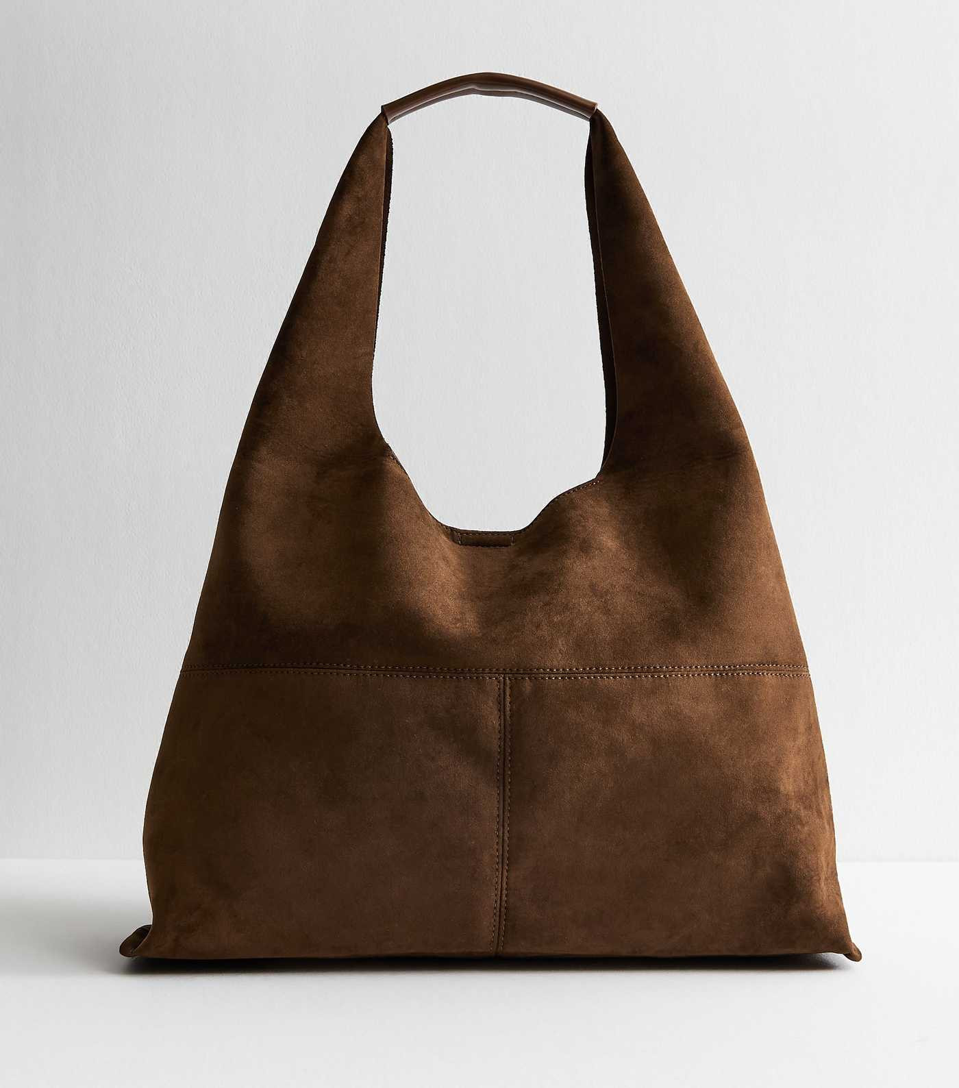 Tan Faux Suede Panelled Shoulder Bag | New Look | New Look (UK)