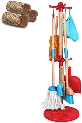 AOKESI Kids Cleaning Set 7 Piece - Wooden Detachable Toy Cleaning Set Includes Housekeeping Broom... | Amazon (US)