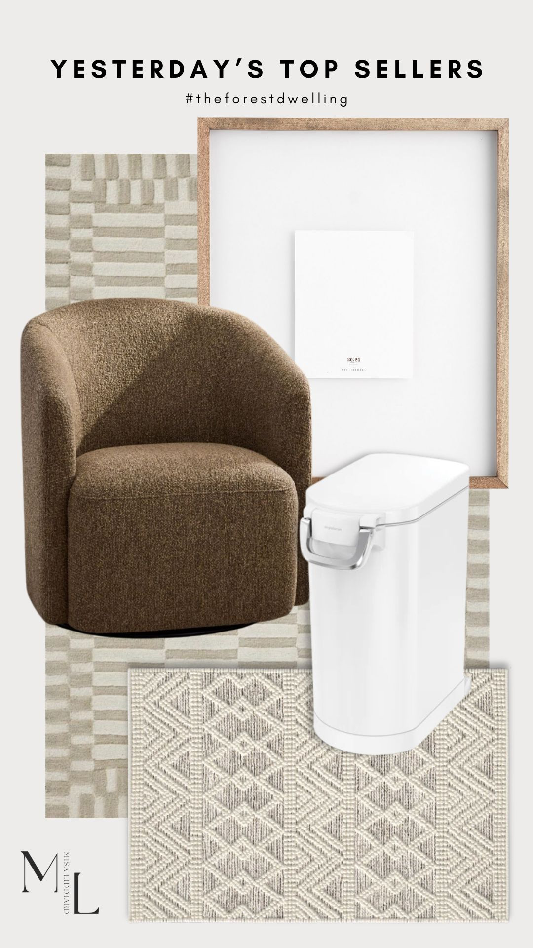Yesterday's top sellers. The Preston swivel chair comes in so many different colors and fabric variations. We have two of them in Mocha and they feel so cozy. The floating wood frames are a constant best seller. I have them in the largest size. Swapping out seasonal prints is an easy way to give your space a quick refresh. 

 #LTKHome #LTKStyleTip