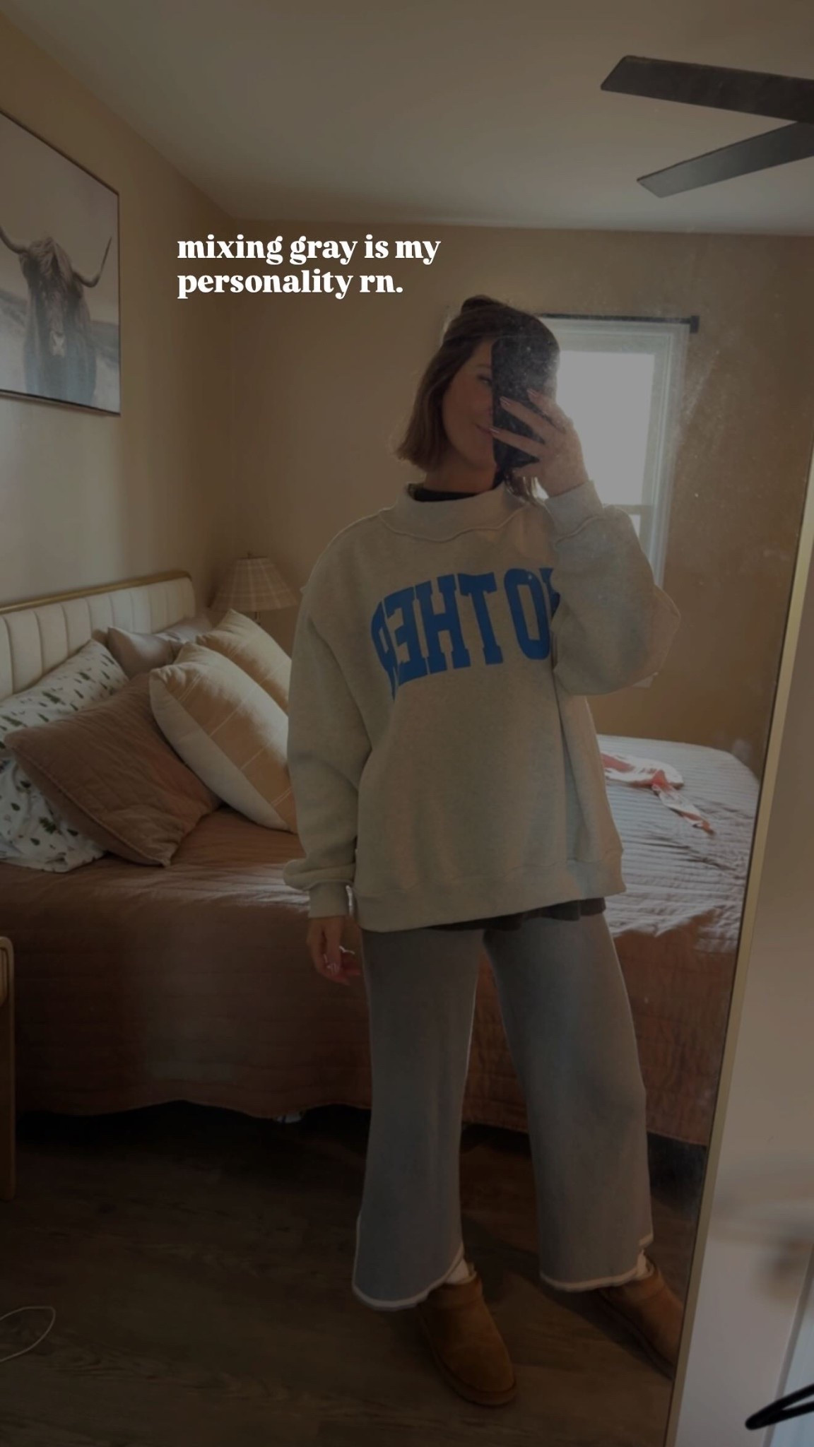 Gray on gray comfy outfit 

#LTKdayinmylife #LTKHoliday #LTKGiftGuide