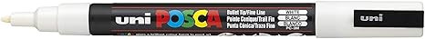 UNI-BALL POSCA MARKER PEN PC-3M - WHITE - SINGLE PEN | Amazon (US)