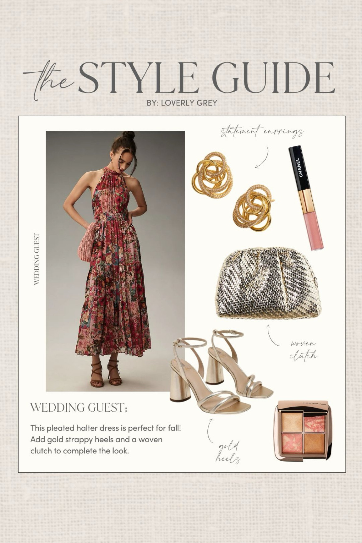 Wedding guest outfit idea. This halter midi dress is perfect for fall. Pair it with gold heels and your favorite lip color for a fall ceremony. Loverly Grey, wedding guest 

#LTKStyleTip #LTKSeasonal #LTKWedding