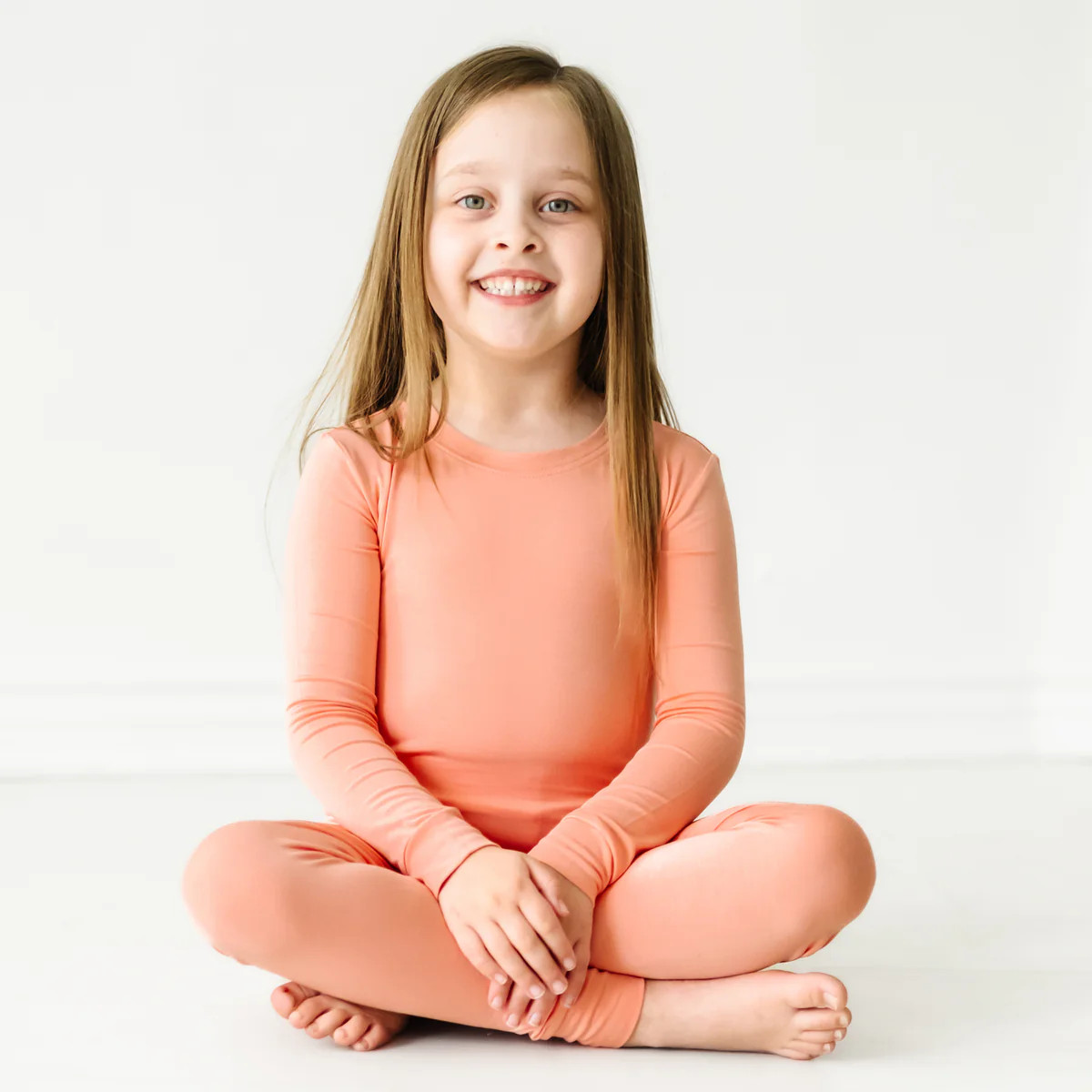 Peach Two-Piece Pajama Set | Little Sleepies