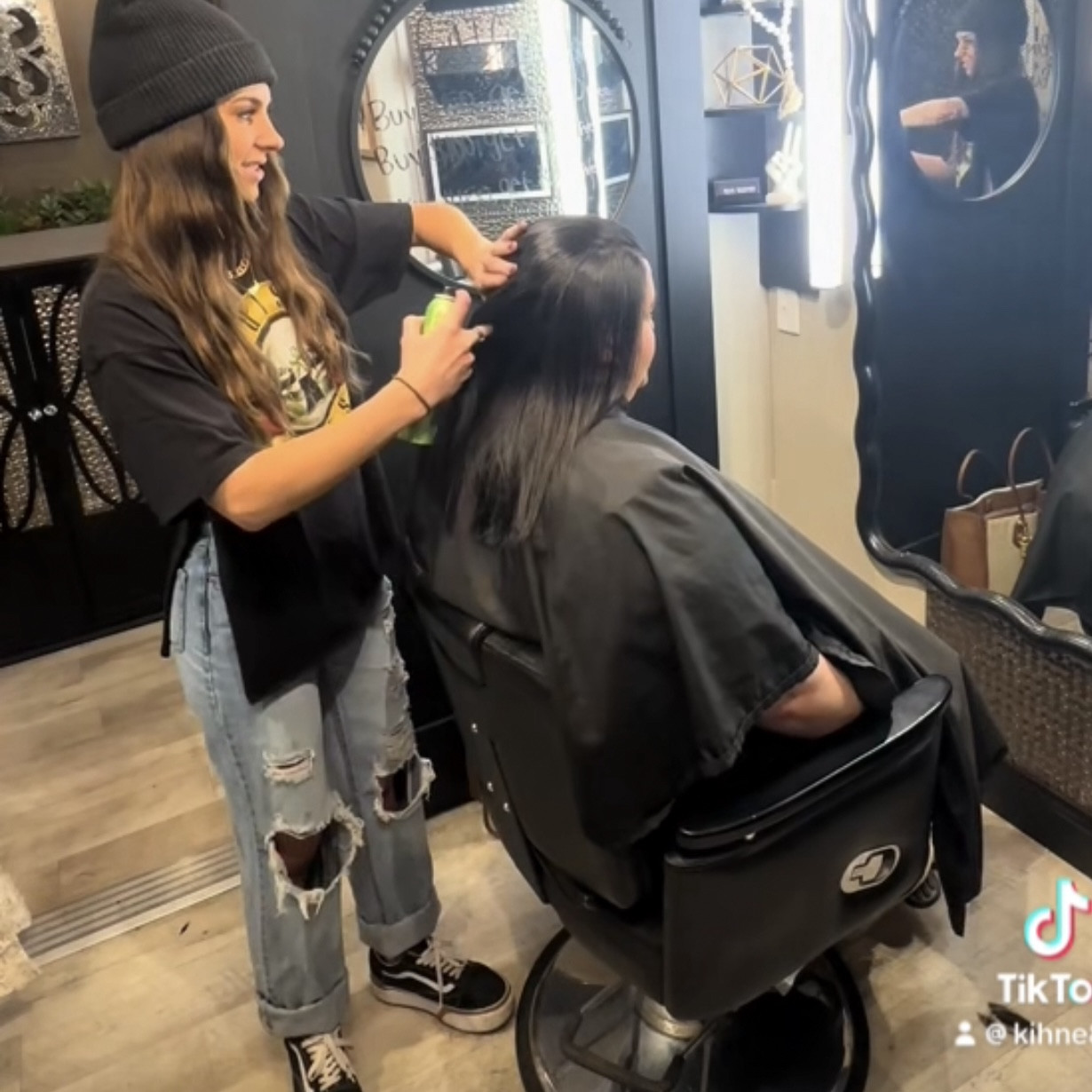 Love a band tee and beanie 