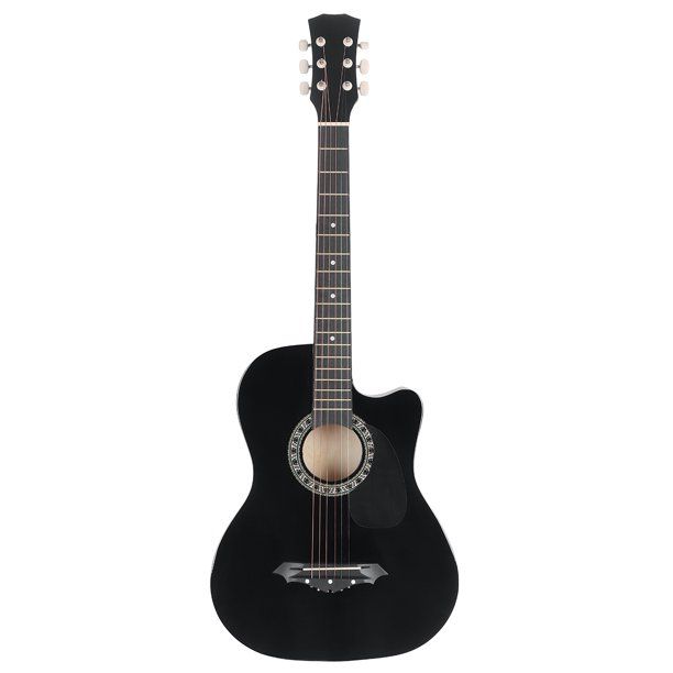 38" Handmade Acoustic Guitar, Cutaway Guitar Kit for Beginners with Gig Bag, Steel Strings, Tuner... | Walmart (US)