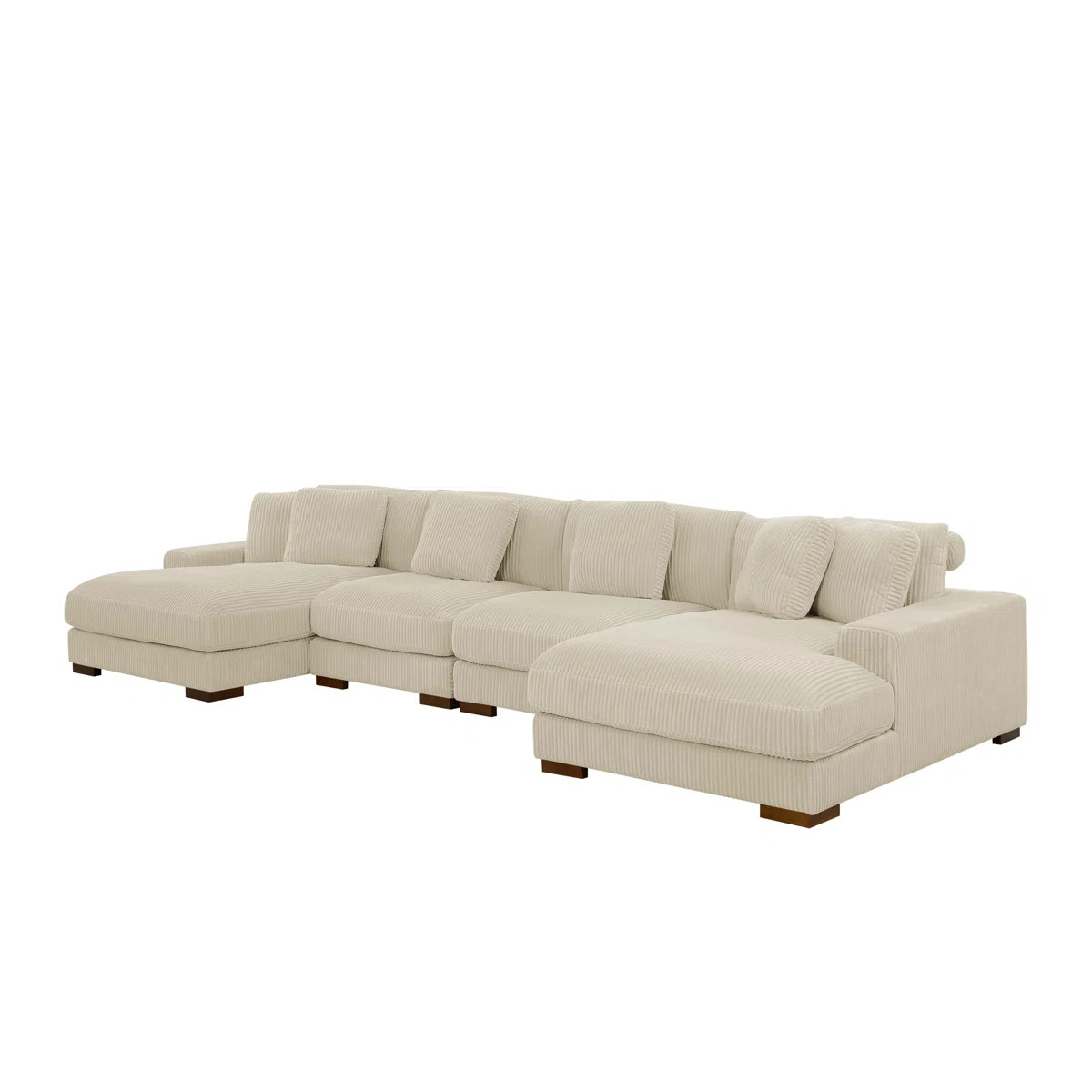 4 - Piece Corduroy Sectional | Wayfair North America