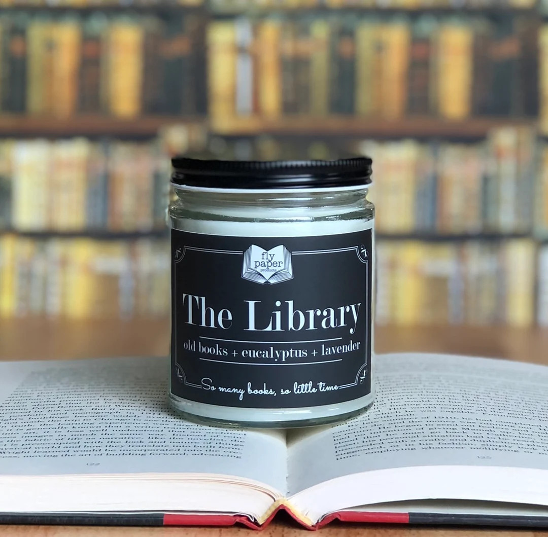 The Library Soy Candle Old Books Eucalyptus Lavender as Seen on Oprah & Buzzfeed Gifts for Book L... | Etsy (US)
