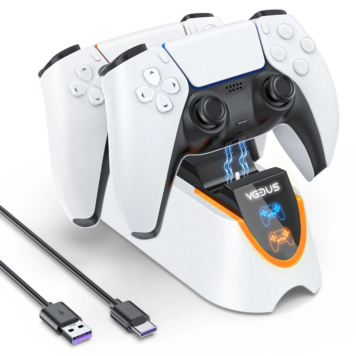 Playstation 5 Controller Charging Station, Dual Controller Charger for PS 5 Controller, Fast PS5 ... | Walmart (US)