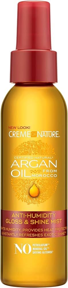Creme Of Nature, Argan Oil Anti Humidity Gloss & Shine Mist, Argan Oil Of Morocco, Provides Heat ... | Amazon (US)