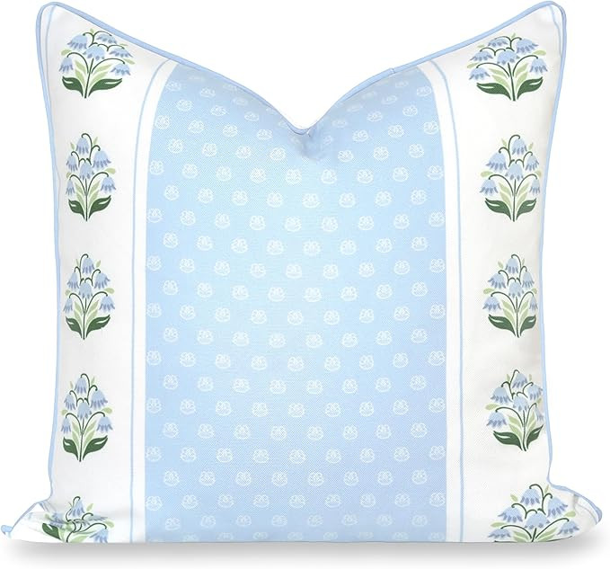 Hofdeco Premium Grandmillennial Coastal Hampton Patio Indoor Outdoor Throw Pillow Cover Only, 20"... | Amazon (US)