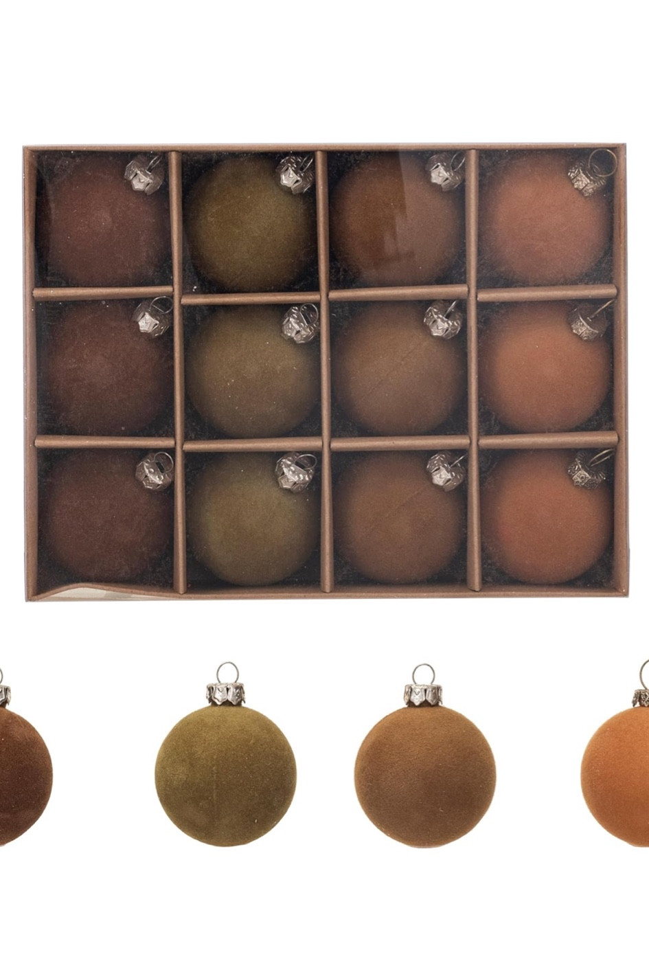 Embossed velvet Christmas ornaments 