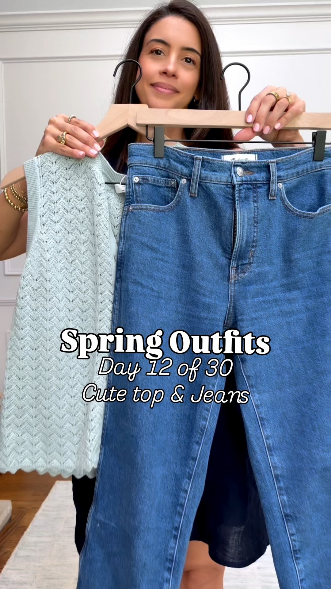 Spring outfits day 12

Cute top + jeans is always a good idea 🤍
Sharing all the details on this elevated casual spring outfit! These jeans are true to size and so flattering, the knit top is wearing size small, and the flats are true to size. Perfect easy outfit for spring, summer, brunch, casual date night, errands or everyday mom style. #springstyle #casualoutfits #momstyle #jeansoutfit #capsulewardrobe

#LTKootd #LTKgrwm #LTKmomlife