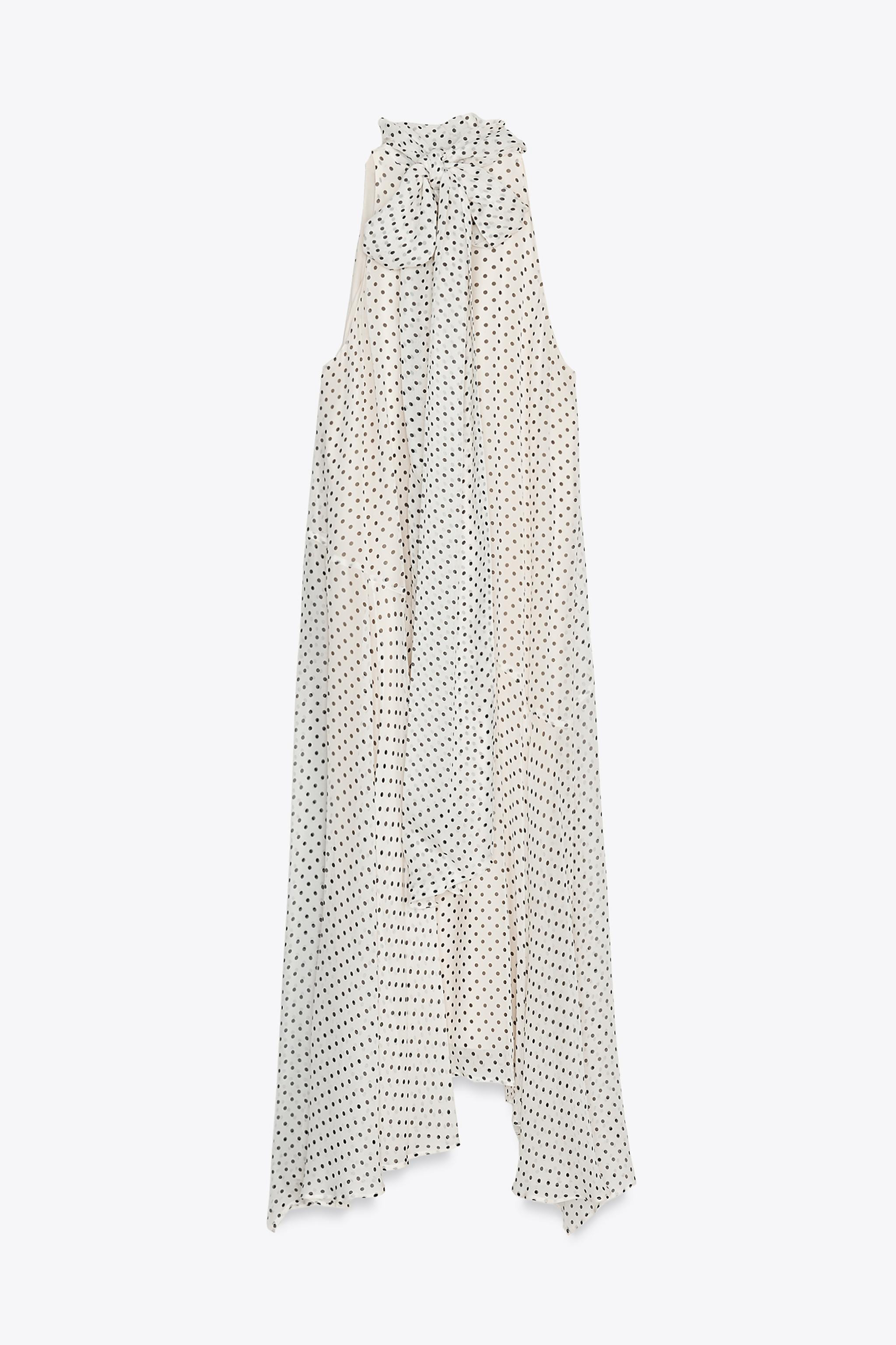 ZW COLLECTION POLKA DOT HALTER DRESS | Zara UK