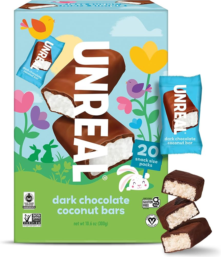 UNREAL Dark Chocolate Easter Coconut Bars, 10.6 OZ | Amazon (US)