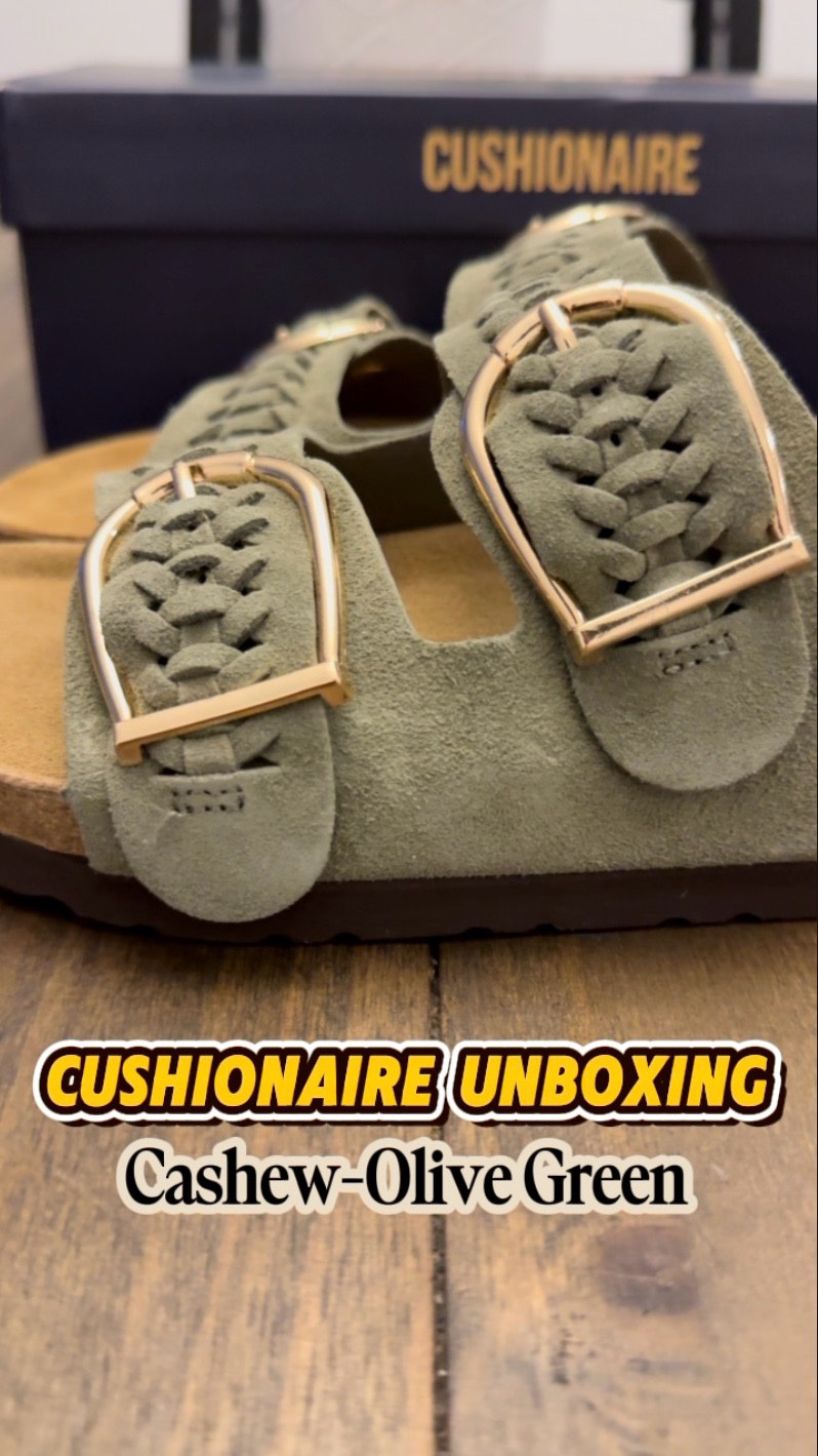 Let’s take a look at the Cushionaire Cashew Sandals in olive green 🌿

Soft suede, adjustable straps, oversized buckles, and super comfortable.

Sizing tip: go up half a size if you like more room 

#cushionaireshoes #comfortablesandals #momstyle #teacherstyle #affordablesandals 

#LTKgrwm #LTKmomlife