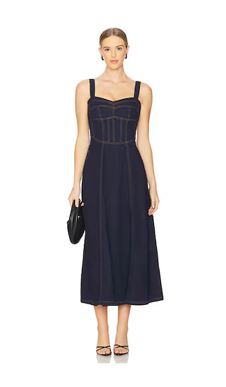Lilah Denim Midi Dress | Revolve Clothing (Global)
