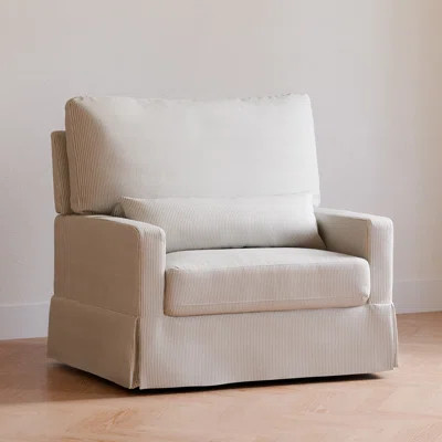 Crawford Pillowback Chair and a Half Upholstered Swivel Glider | Wayfair North America