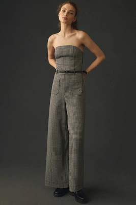 Maeve Houndstooth Knit Jumpsuit | Anthropologie (US)