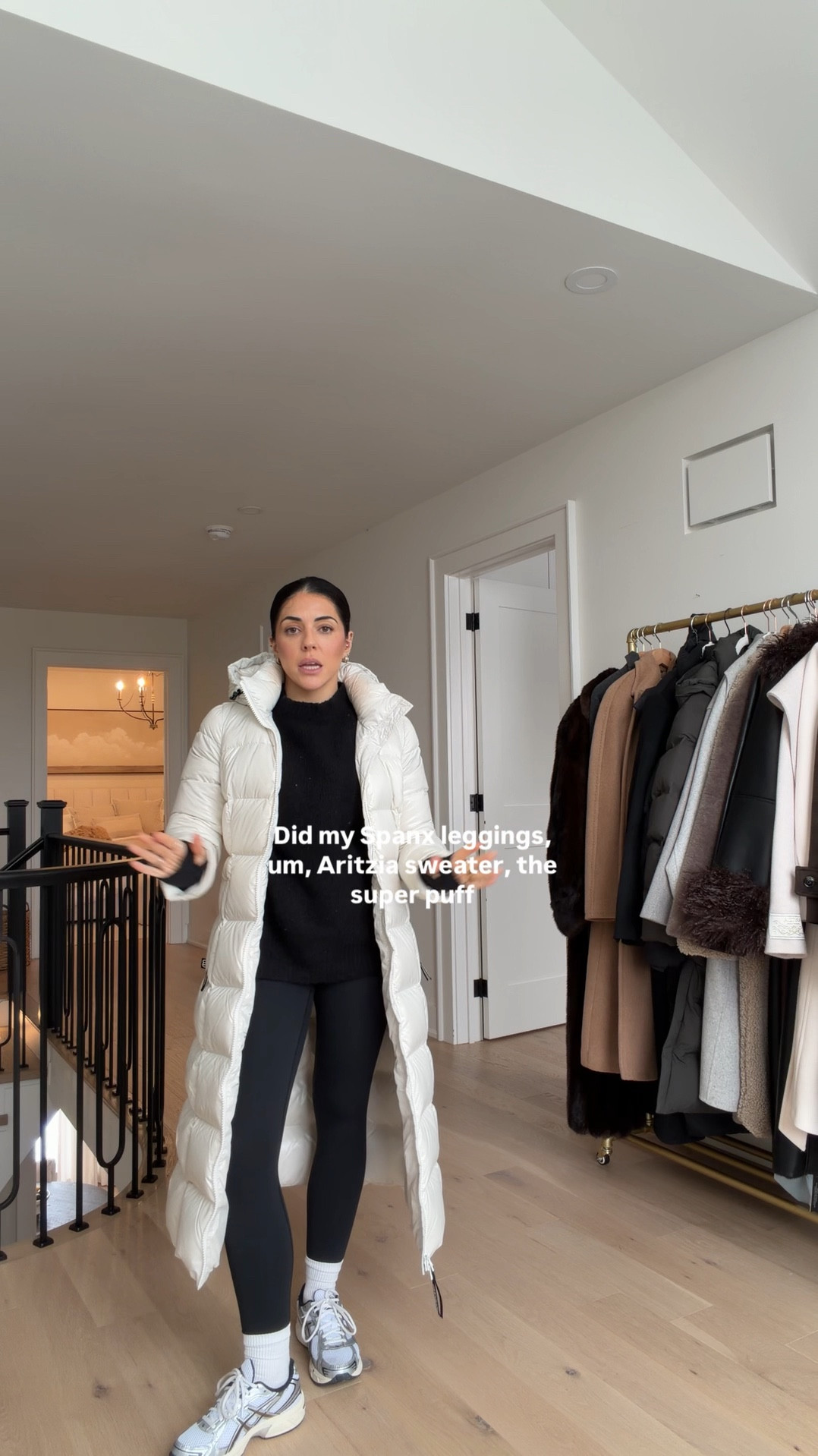 Today’s hockey mom outfit
Leggings / XS (try code GIULIANIXSPANX) 

Jacket / XS 

Sweater - seems to be sold out :( 