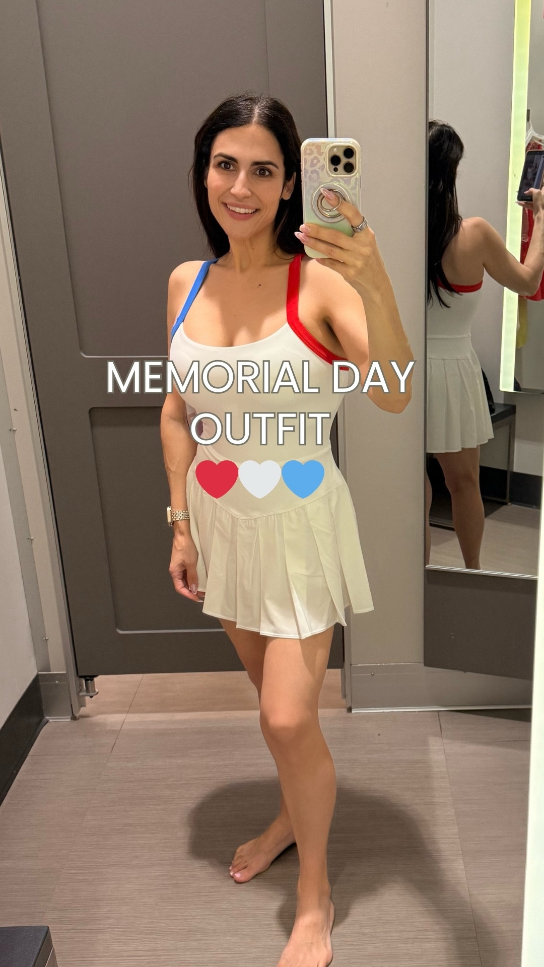 Memorial Day outfit  ❤️🤍💙

Easy, lightweight, and perfect for a BBQ, picnic, lake day, or summer outfits.

The red, white, and blue detail makes it fun for Memorial Day, but it still works as a cute tennis or golf outfit too. Love that there’s shorts underneath! 

@Target 

#LTKSeasonal #LTKootd #LTKPetite