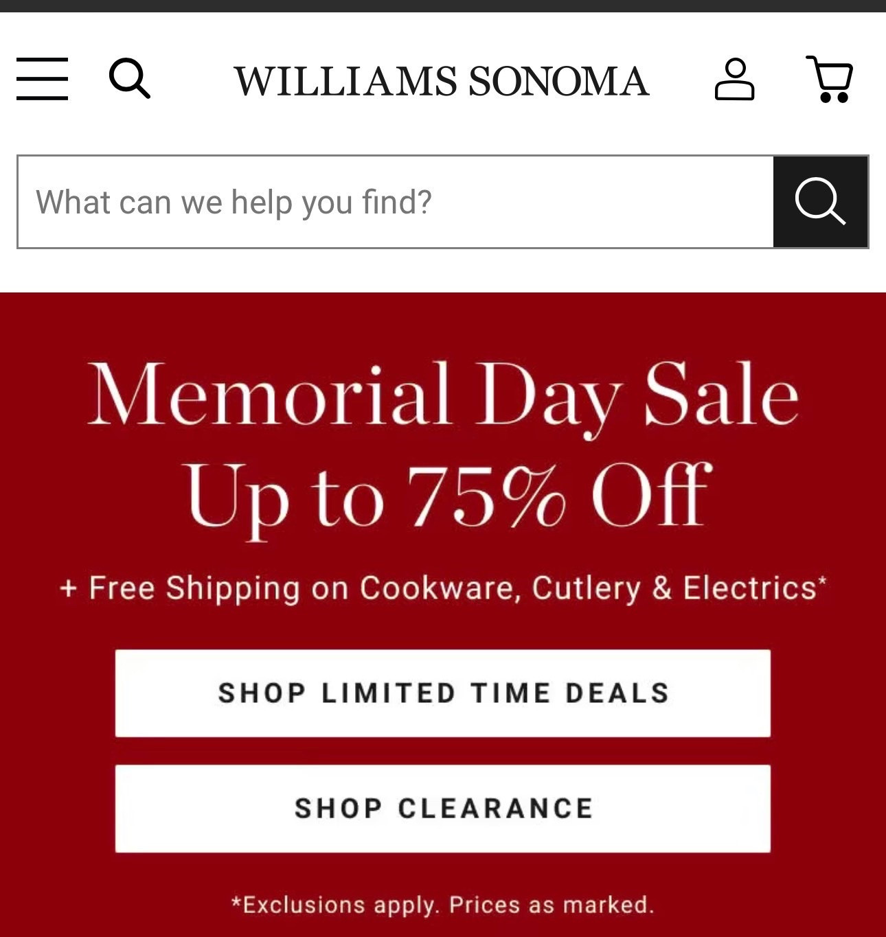 Up to 75% off select cookware and electronics @Williams-Sonoma

#LTKmomlife #LTKSaleAlert #LTKHome