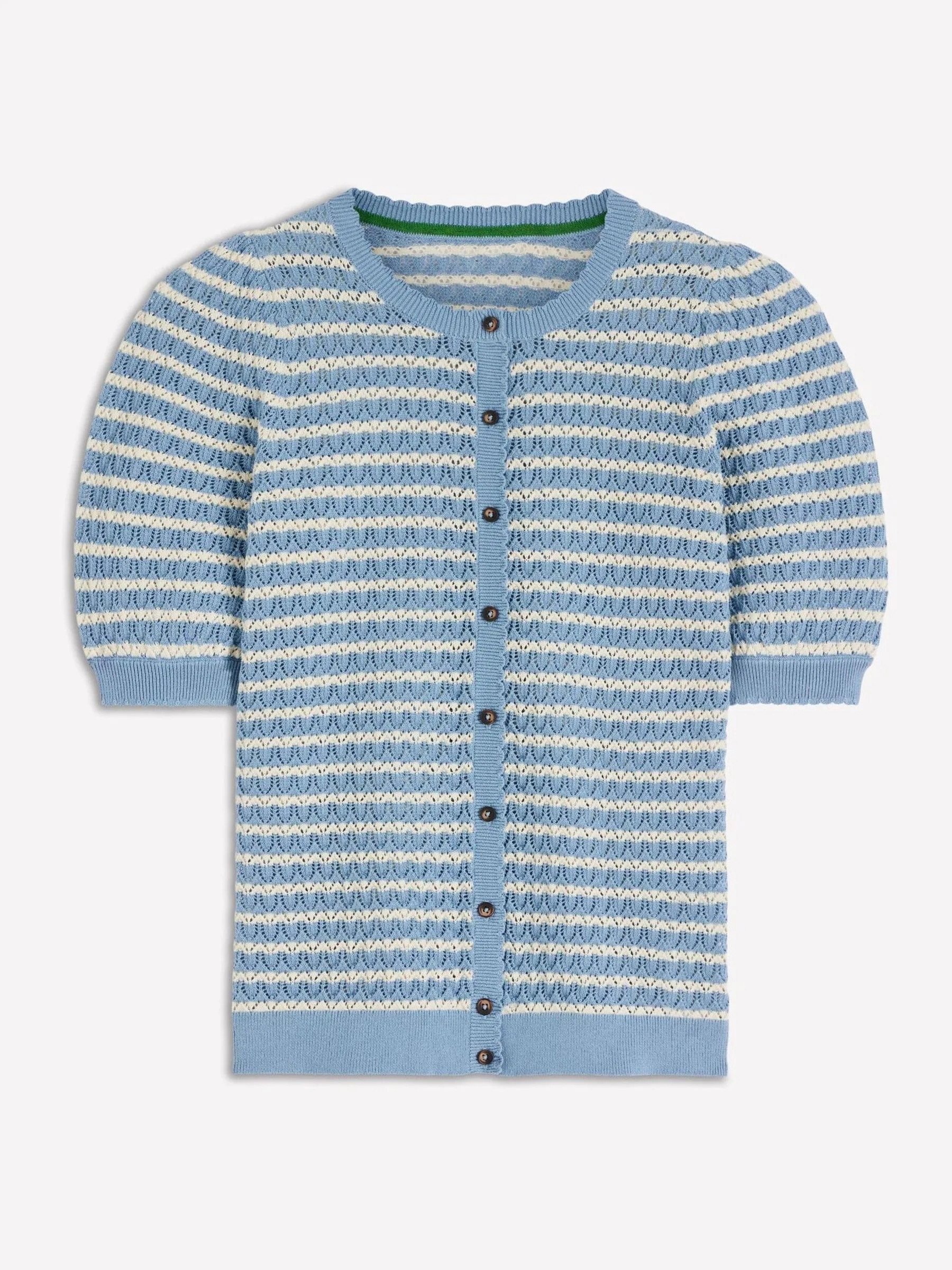 Boden Boden Blue Dot Pointelle Cardigan | Next US