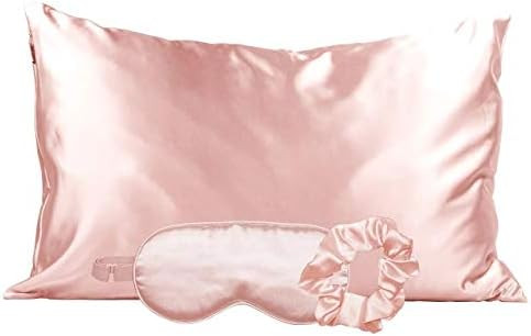 Kitsch Satin Sleep Set | Softer Than Silk Pillowcase and Eyemask Set - Includes 1 Satin Pillowcas... | Amazon (US)