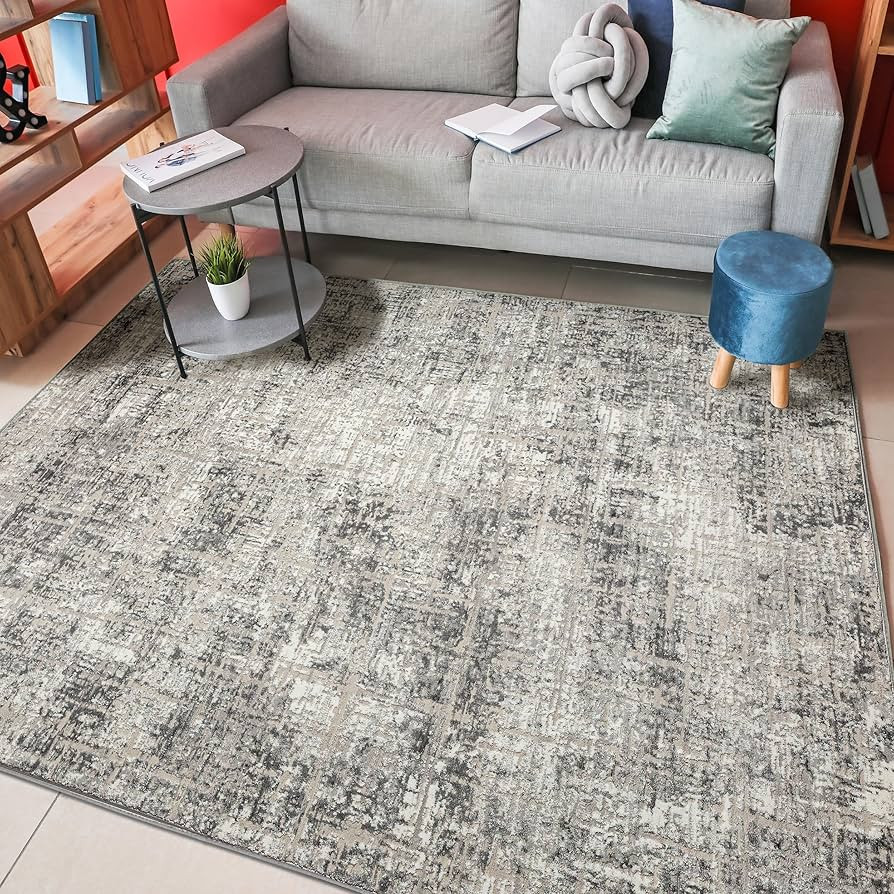 Livigno 1241 Area Rug 7'10"x10'6" Grey | Amazon (US)