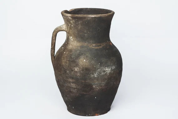 Old Clay Vase Dulux Wabi Sabi Dusty Pottery Pot With Handle - Etsy | Etsy (US)