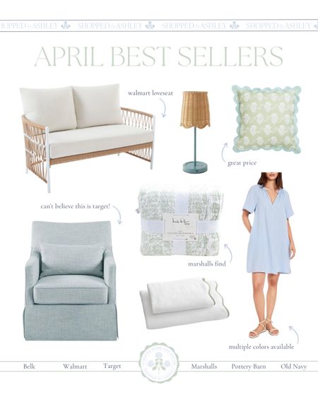 So many pretty pieces made the best seller list in April! Loving all of the blue & green 😍 

Grandmillennial, coastal grandmother, look for less, designer look, patio furniture, outdoor furniture, blue and white, blue and green, TJ Maxx, Marshall’s, old navy, Belk society social 

#LTKStyleTip #LTKHome