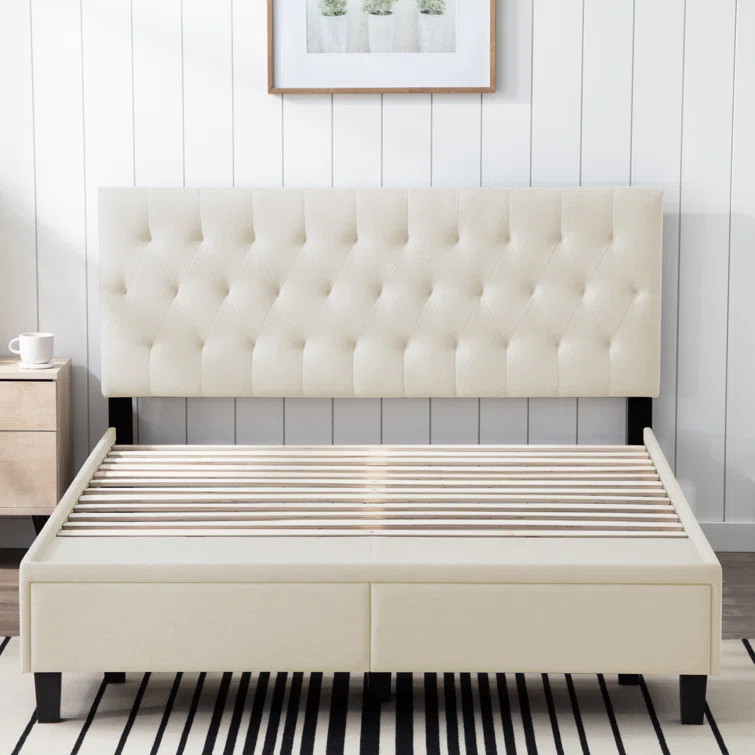 Galey Tufted Upholstered Low Profile Storage Platform Bed | Wayfair North America