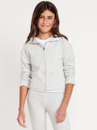 CozePlush 2-Way-Zip Hoodie for Girls | Old Navy (US)