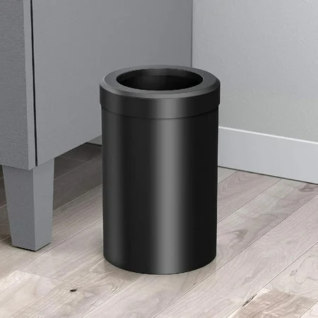 1912 Modern Round Waste Basket Matte Black | Walmart (US)