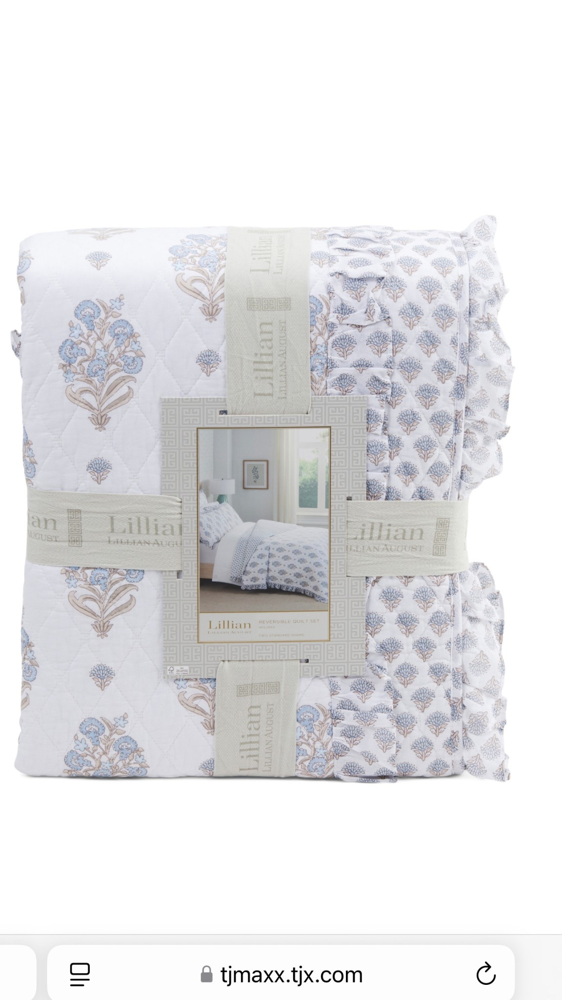 Lillian August block print reversible quilt set

Lillian August bedding, block print bedding, grand millennial bedding, Lillian August quilt set, block print quilt set, spring bedding, color block bedding, blue and white bedding, blue and white quilt set, scalloped bedding, scalloped quilt set, Lillian August side table, scalloped nightstand, Lillian August crystal lamp, Lillian August vanity chair, block print vanity chair

#LTKSeasonal #LTKHome #LTKFindsUnder100