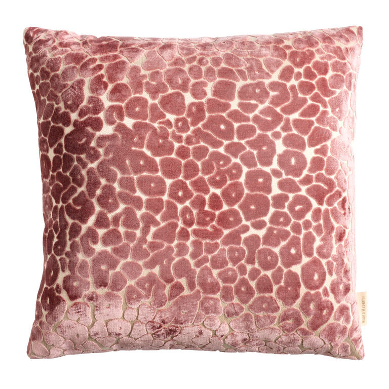 Velvet Burnout Jacquard Pebbles Throw Pillow | World Market