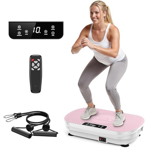 FEIERDUN Vibration Plate Exercise Machine, Vibration Plate for Lymphatic Drainage, Power Plate Vibration Platform for Weight Loss, Toning & Wellness-Pink | Amazon (US)