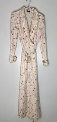 Vintage 80s Christian Dior Medium Pink Floral Polyester Robe CP  | eBay | eBay US