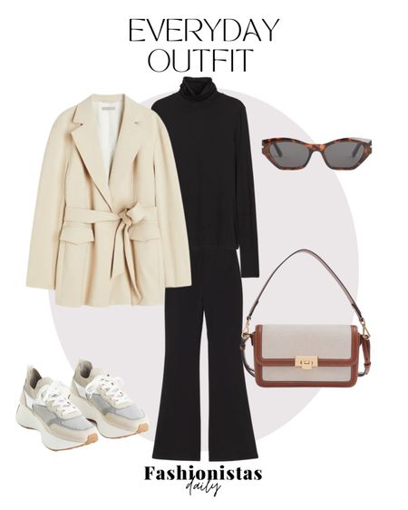 Out and about with H&M 🤩

Blazer, turtle neck, flared legging, chunky sneakers, crossbody bag and sunglasses

#LTKstyletip #LTKworkwear #LTKfit