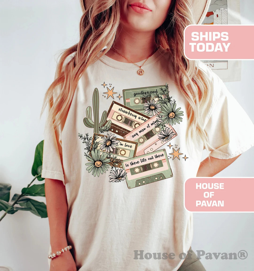 Vintage Inspired Concert Shirt, Country Music Shirt, American Rodeo Shirt, Retro Tee Shirt, Weste... | Etsy (US)