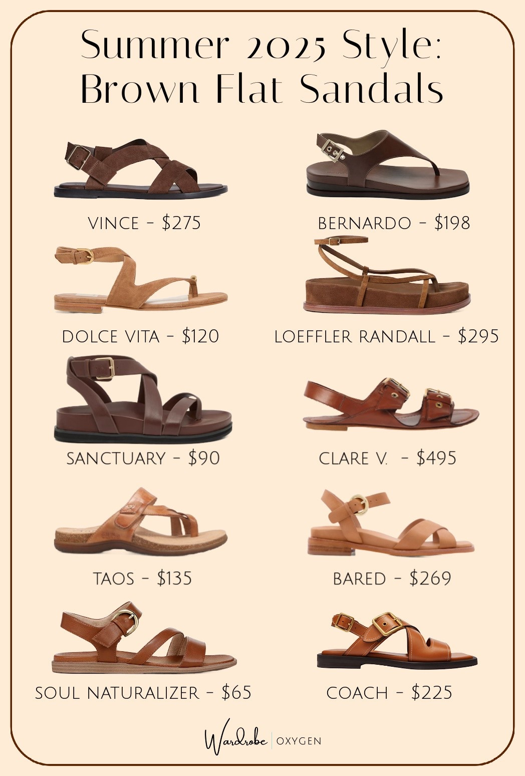 Brown leather flat sandals for women are the must have summer shoe for dresses, pants, and shorts. Yes you can mix brown and black together; it’s very chic this year!   

#LTKOver40 #LTKMidsize #LTKSeasonal