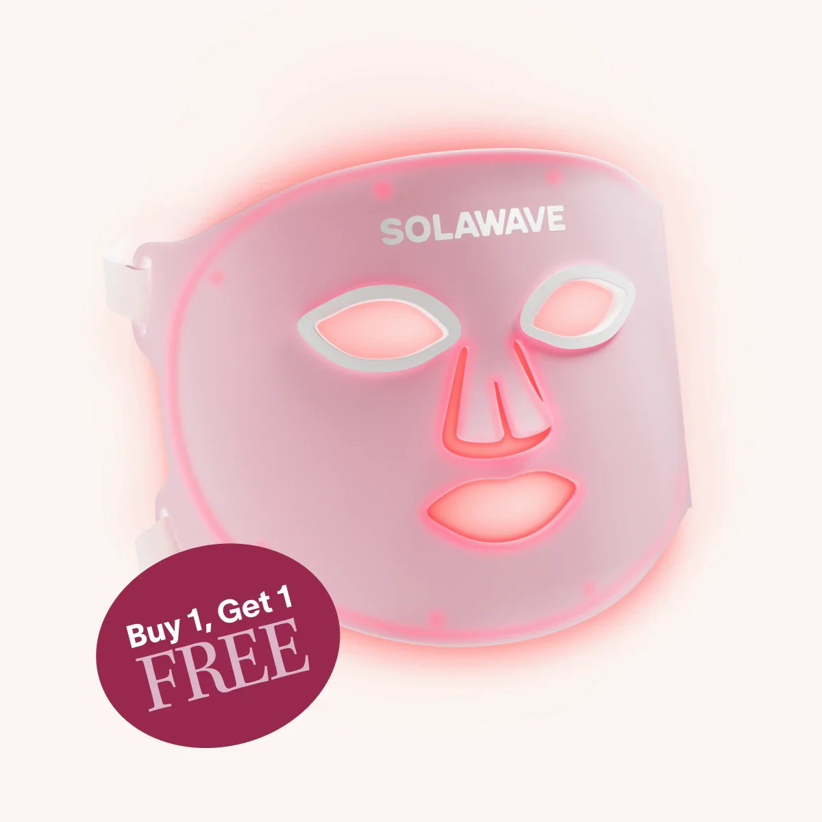 Wrinkle Retreat Pro LED Face Mask with Red, Infrared, Deep Red, and Amber Light Therapy | Solawave
