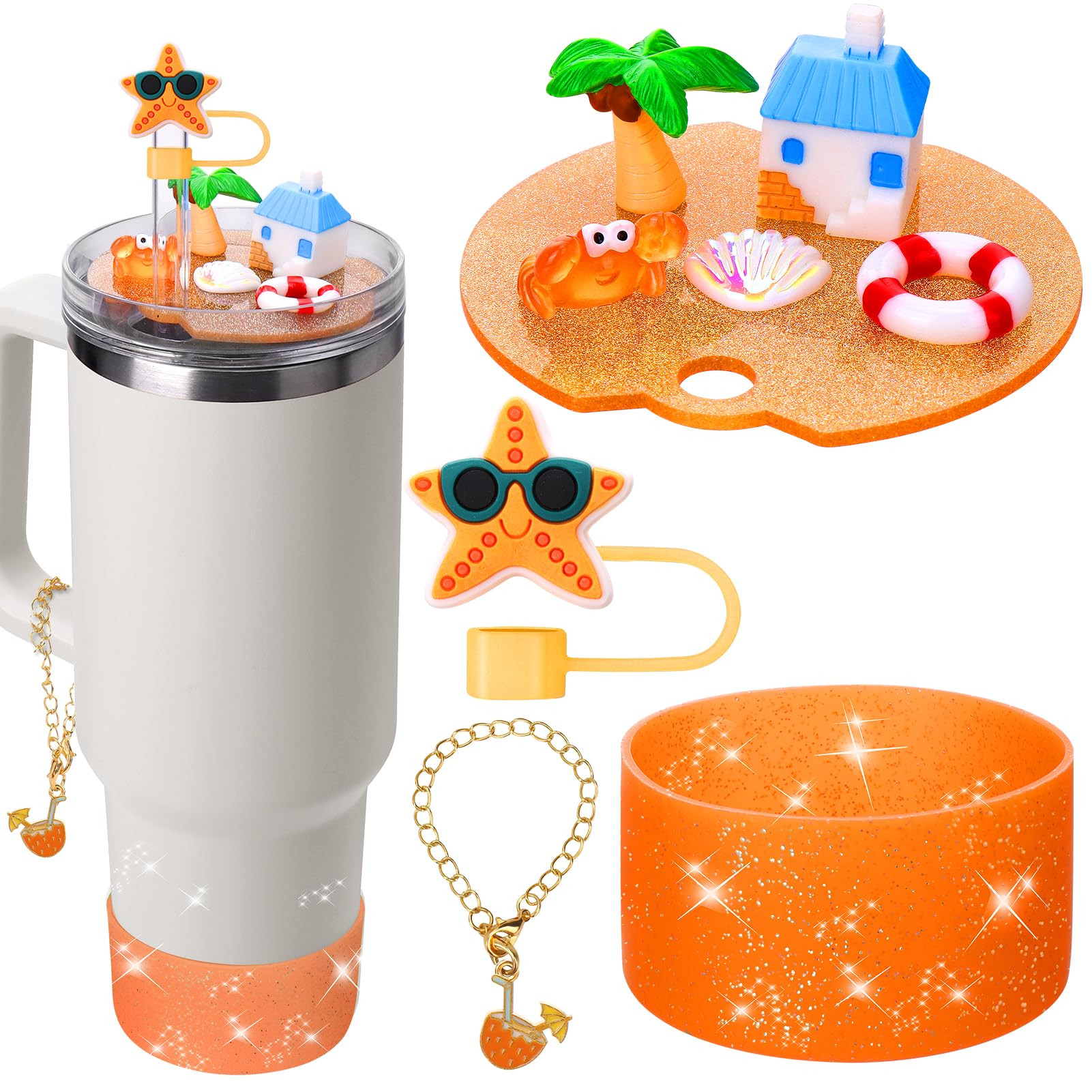 Mity rain Cup Accessories for Stanley Cup 30oz 40oz,Including Boot, Silicone Straw Topper Cover C... | Amazon (US)