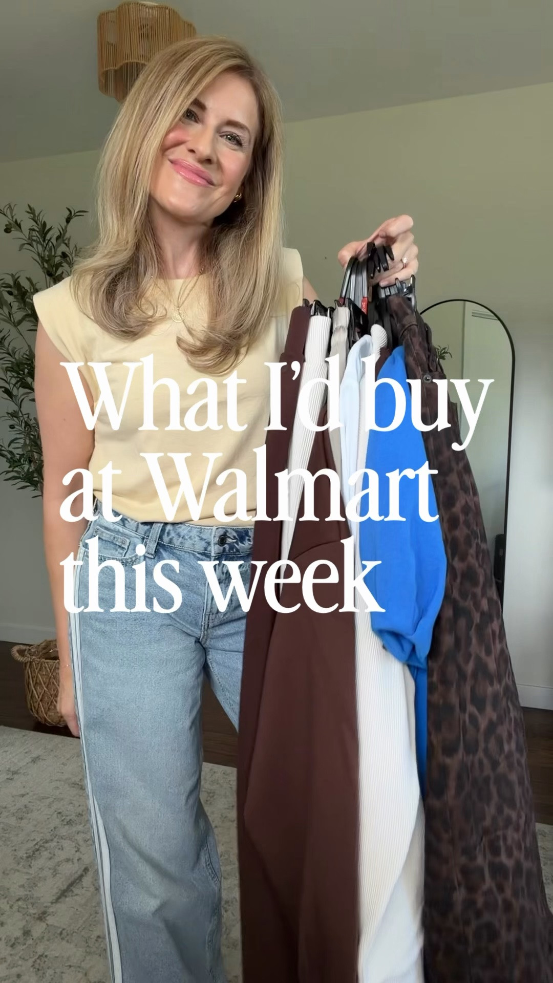 Walmart top finds of the week! Sizing: brown peplum top size medium, brown wide leg pants and zip jacket size small, ribbed jogger size small, ribbed pullover size medium, blue puff sleeve top size small. Henley size small. Wide leg pants with side stripe size medium, boxy crop white tee size medium. #walmartfashion

#LTKOver40