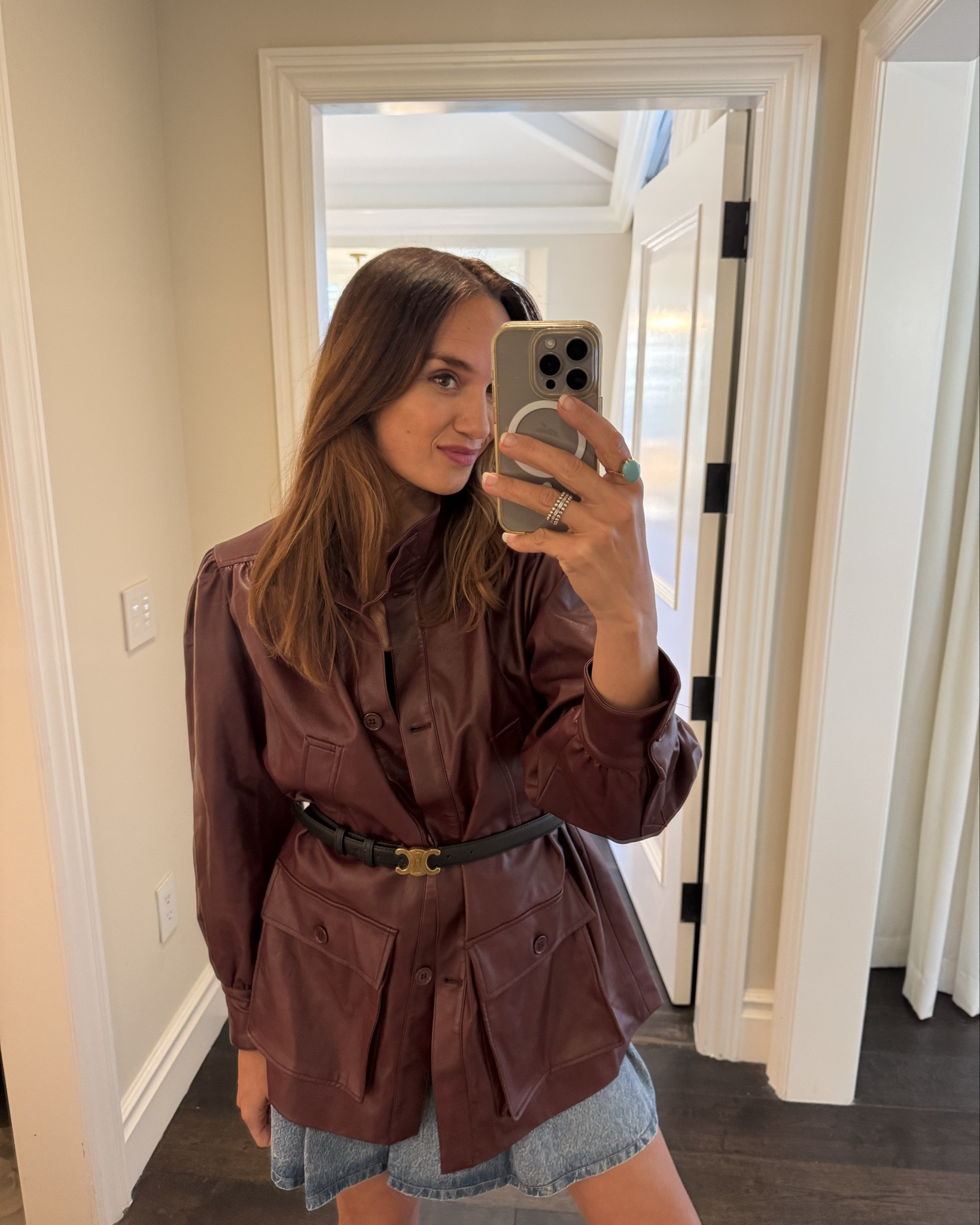 Cutest faux leather jacket!