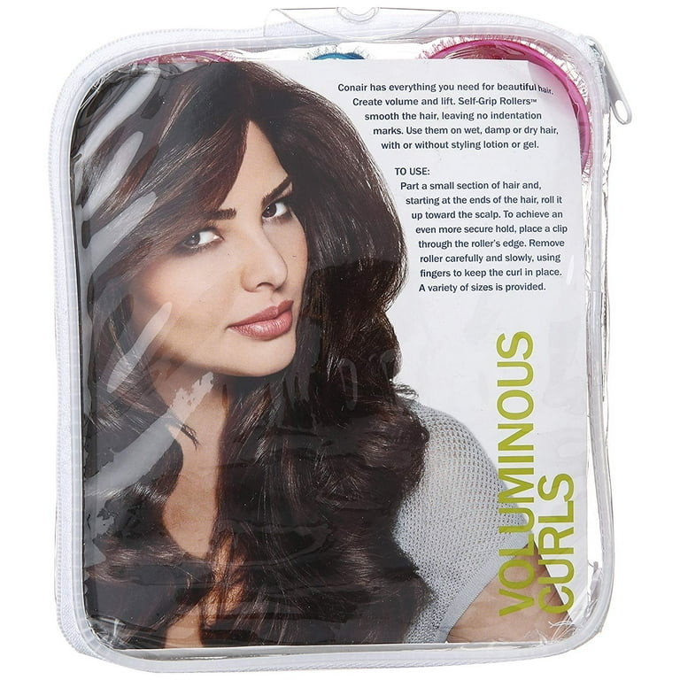 Conair Travel Size 7" Plastic Self-Grip Hair Rollers, 31 Piece Set, Multi-color | Walmart (US)