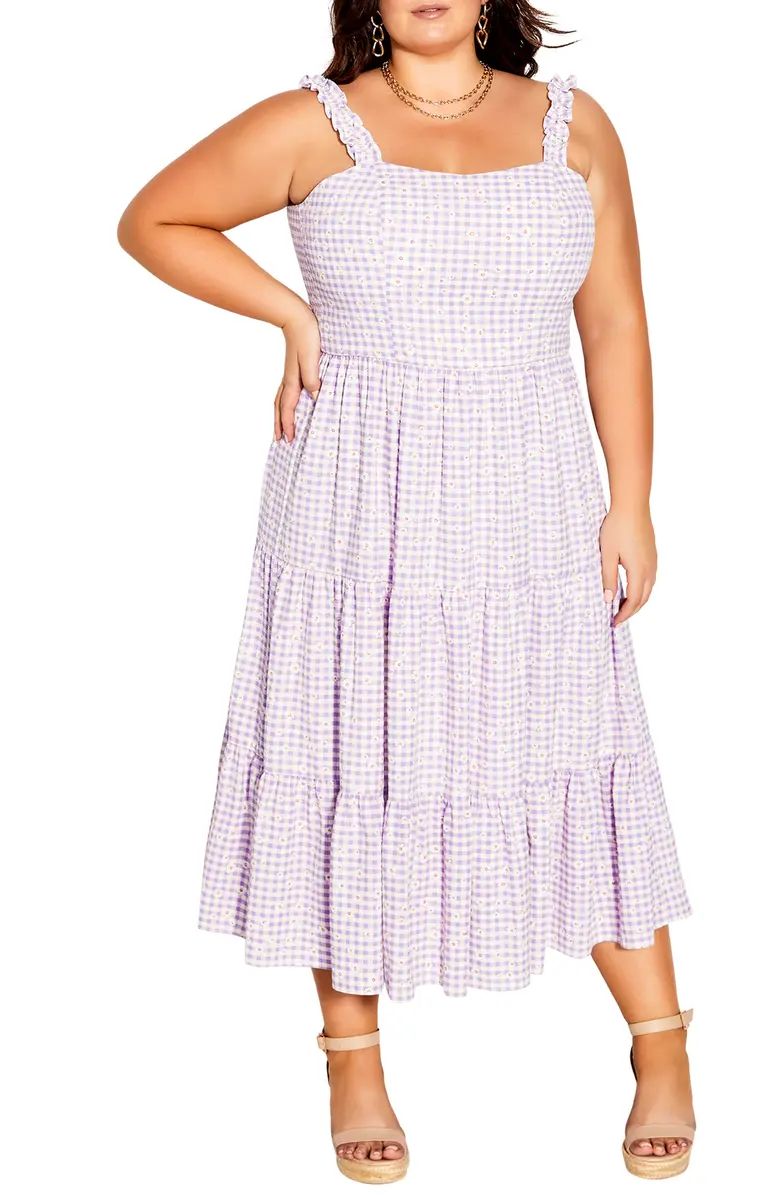 City Chic Victoria Tiered Gingham Sundress | Nordstrom | Nordstrom