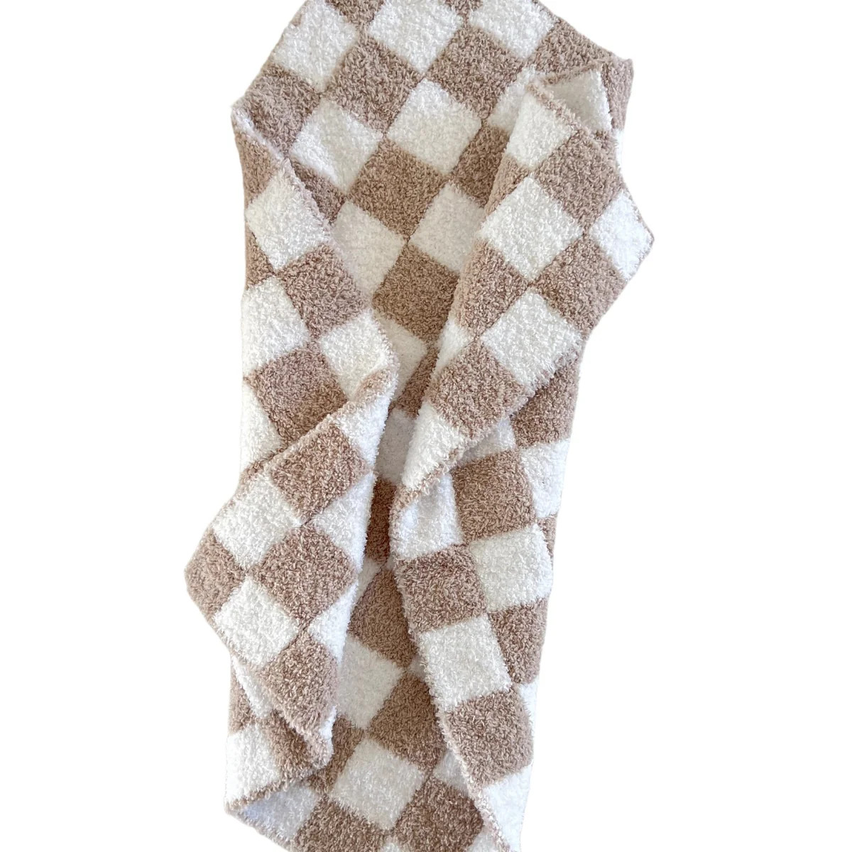 Phufy® Bliss Checkerboard Mini Blanket, Cocoa | SpearmintLOVE