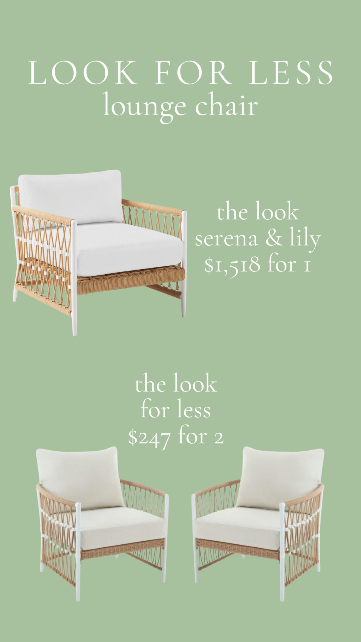 Lounge in coastal style with this Serena & Lily The Look for Less chair  

#LTKStyleTip #LTKSaleAlert #LTKHome